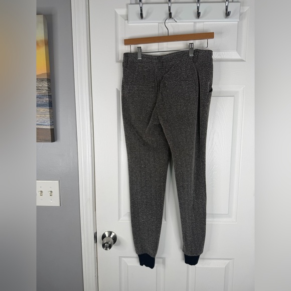 Sz 0 Free People Gray Herringbone Jogger Pants Pleated Trousers $158 MSRP - Picture 7 of 11